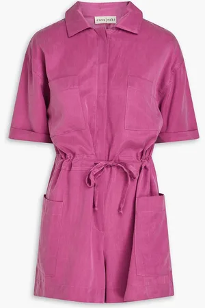Casa Raki Juana cupro playsuit - Purple