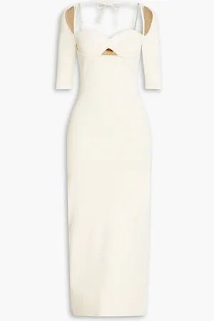 Altuzarra Mareen cutout ribbed-knit maxi dress - White
