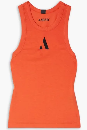 AARMY Echo embroidered stretch-jersey tank