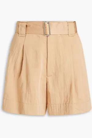 A.L.C. Grayson pleated crepe shorts - Neutral