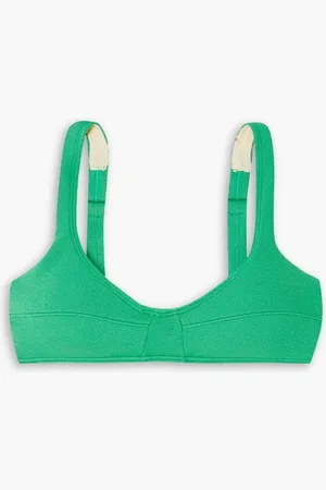 Peony Stretch-crepe bikini top