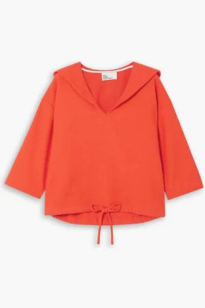 Lisa Marie Fernandez Sailor cotton-blend bouclé top - Red