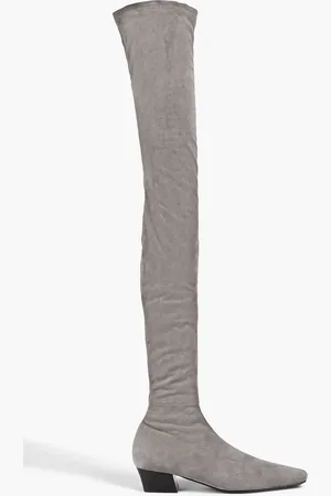 By Far Colette stretch-faux suede over-the-knee boots
