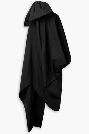 Christopher John Rogers One-shoulder bow-detailed draped cotton-ripstop midi dress