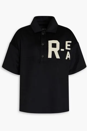 Emporio Armani Embroidered wool-blend felt shirt