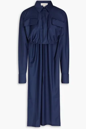 MATÉRIEL by Aleksandre Akhalkatsishvili Cropped wool-blend shirt - Blue