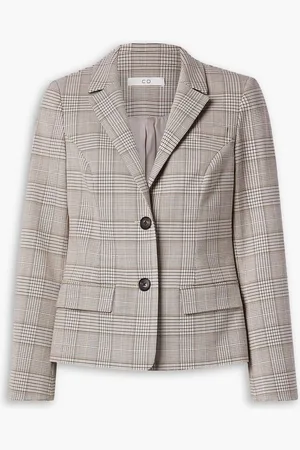 CO Prince of Wales checked twill blazer - Neutral
