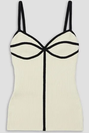 Mara Hoffman Joya ribbed cotton-blend tank - White