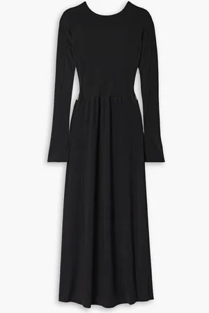Grace Tulle-paneled stretch-jersey maxi dress