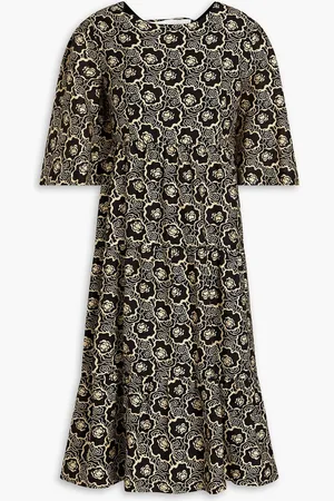 Bash Gabie lace-up floral-print Lyocell-blend dress