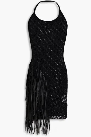 1017 ALYX 9SM Fringed crocheted cotton-blend mini dress