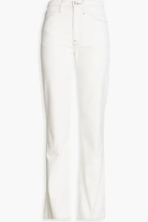Frame Le Italien high-rise straight-leg jeans - White