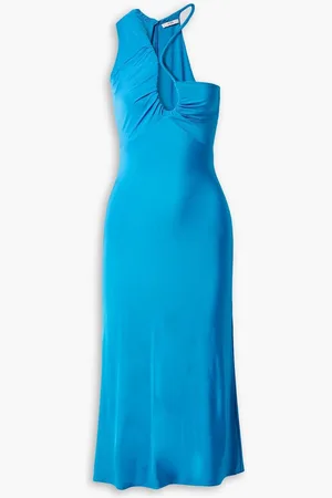 ET OCHS Phebe one-shoulder cutout stretch-jersey midi dress - Blue
