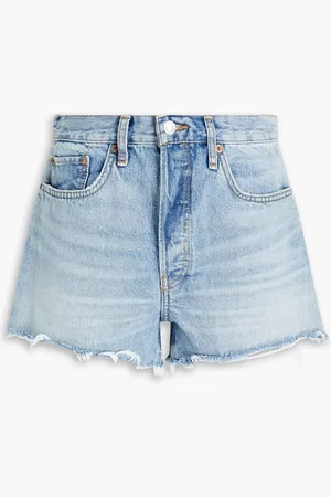 RE/DONE 70s faded denim shorts - Blue