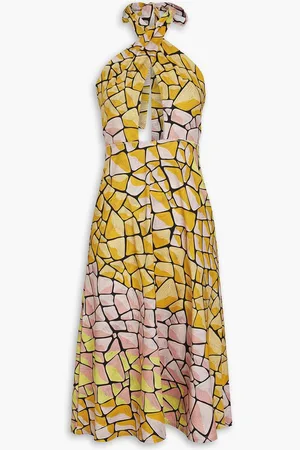 Puccini Printed jersey halterneck dress