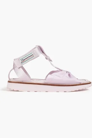 ZIMMERMANN Gathered grosgrain and ottoman sandals - Purple