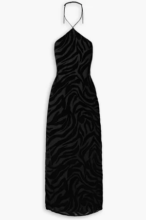 ANINE BING Leanne devoré-velvet halterneck maxi dress