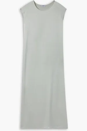 Leset Barb hammered-satin maxi dress - Green