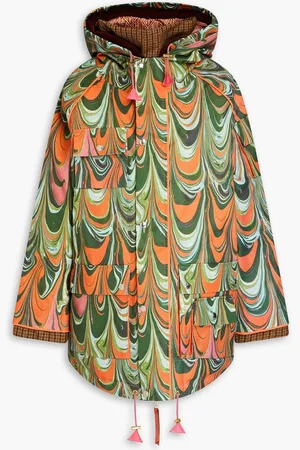Chloé Printed canvas hooded parka - Green