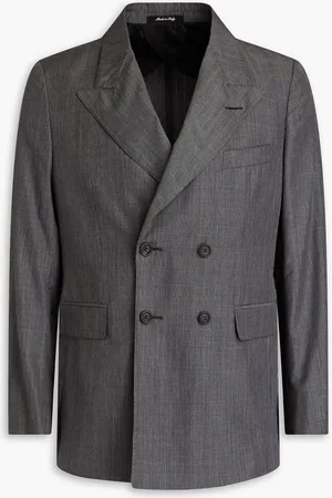 Dunhill Double-breasted wool and mulberry silk-blend blazer