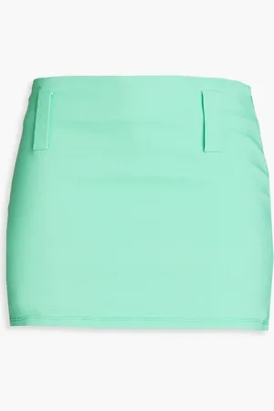 ROTATE Tally stretch-twill mini skirt - Green