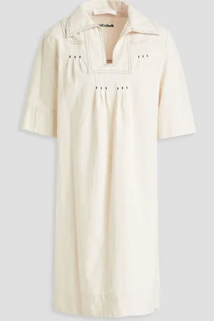 See by Chloé Embroidered cotton dress - White