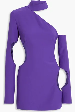 Monot Convertible cutout crepe mini dress