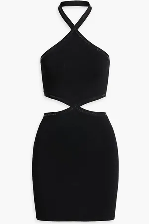 Alexander Wang Cutout stretch-jersey halterneck mini dress