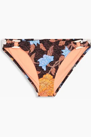 Seafolly Boheme printed low-rise bikini briefs - Brown