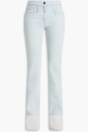 16Arlington Sybil distressed high-rise flared jeans - Blue