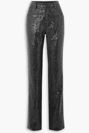 ROTATE Rottan sequin-embellished mid-rise straight-leg jeans