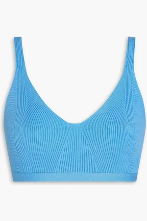 REMAIN Birger Christensen Gunilla ribbed-knit bra top - Blue