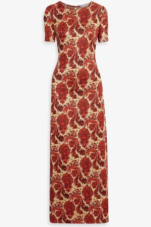 Paco rabanne Metallic jacquard-knit maxi dress