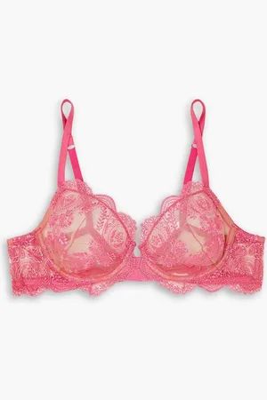 I.D. Sarrieri Pixie Dreams scalloped embroidered tulle underwired balconette bra