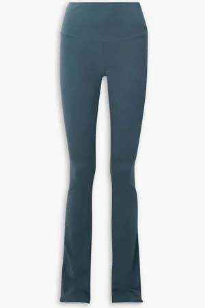 SKIN Damia Pima cotton-blend jersey flared leggings - Blue