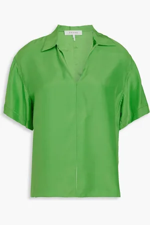 Frame Washed-silk top