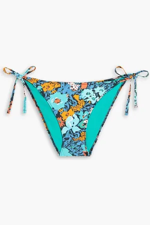 Paul Smith Floral-print low-rise bikini briefs - Blue