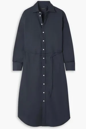 RAG&BONE Diana cotton-poplin midi shirt dress - Blue