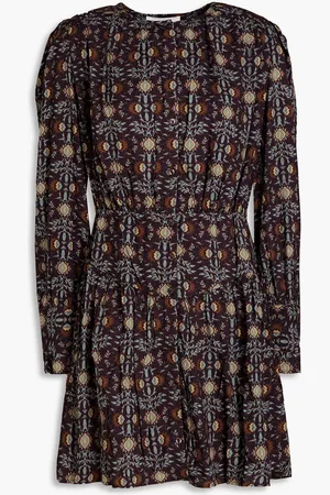 Bash Tracy floral-print woven mini dress - Purple