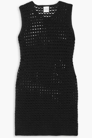 MADELEINE THOMPSON Alexia crochet-knit wool and cashmere-blend mini dress