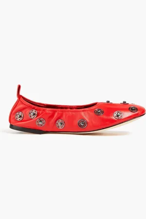 Tory Burch Embellished leather ballet flats