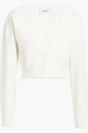 Derek Lam Layered stretch-knit cardigan - White