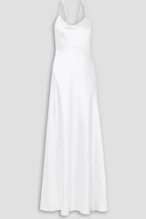 GALVAN Spetses open-back silk-satin gown