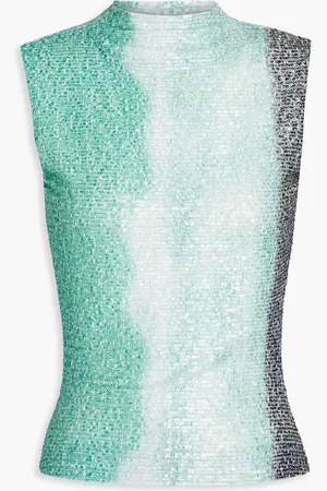 16Arlington Tania dégradé sequined mesh top