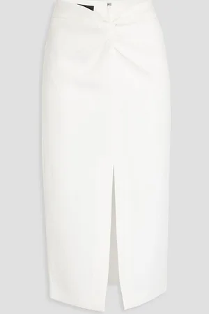 Emporio Armani Twisted twill midi skirt