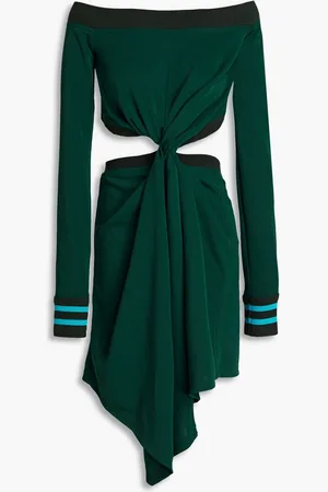 J.W.Anderson Off-the-shoulder cutout jersey dress - Green