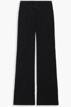 Leset Jasmine pointelle-knit flared pants