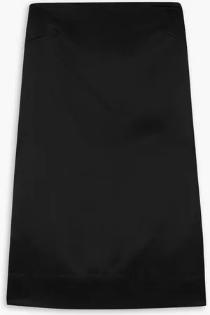 ESSE Mono Column strapless satin mini dress