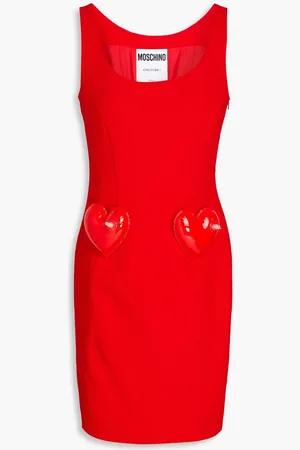 Moschino Appliquéd crepe mini dress