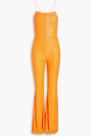 ROTATE Sequined stretch-mesh jumpsuit